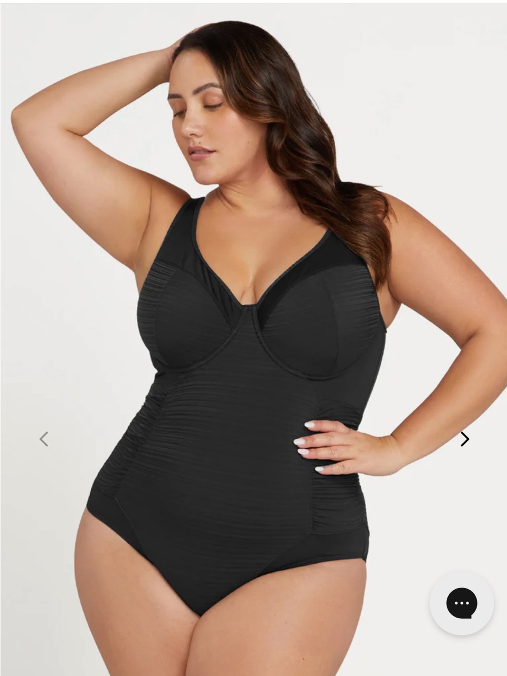 Artesands Black One-Piece Swimsuit with Support